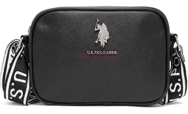 Сумка кросс-боди U.S. POLO ASSN. черная с серебристой фурнитурой Sweety $1450