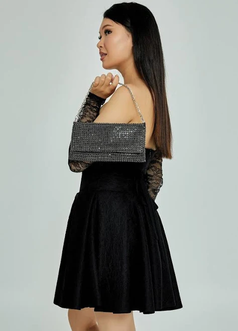 Женская сумочка-клатч однотонная с кристаллами abac007 Istanbul Fashion Center $1289.07