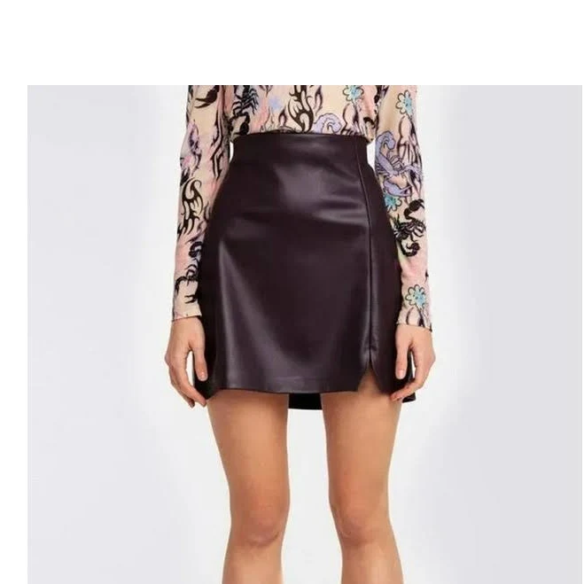 skirt Мини-юбка из экокожи, размер XS, черная. Женские юбки ROZETKA $699